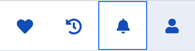Screenshot of toolbar from LogicGate application with active focus on the notifications icon.