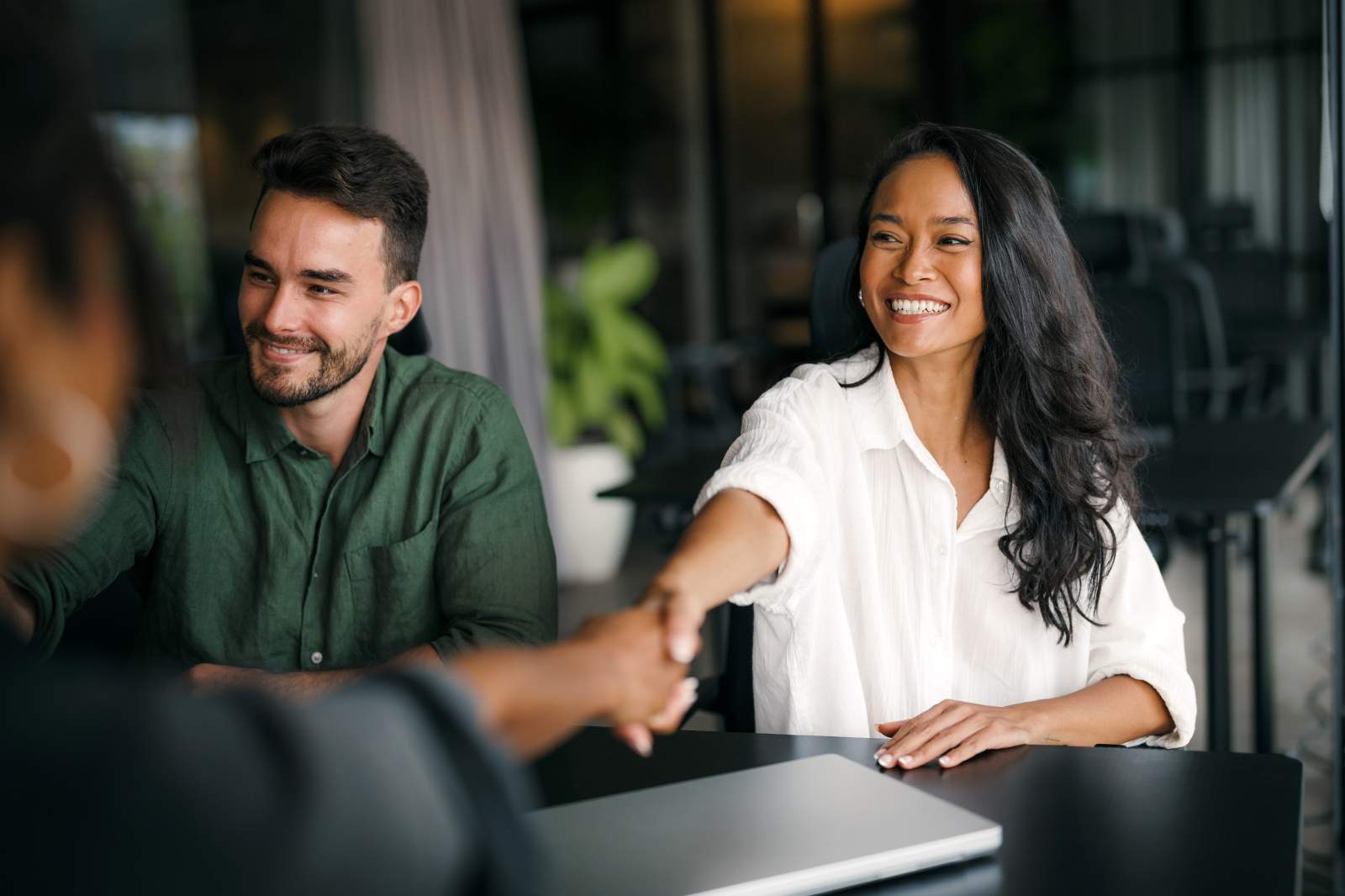 Stock footage of bank transaction
