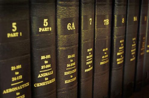 Books on a shelf