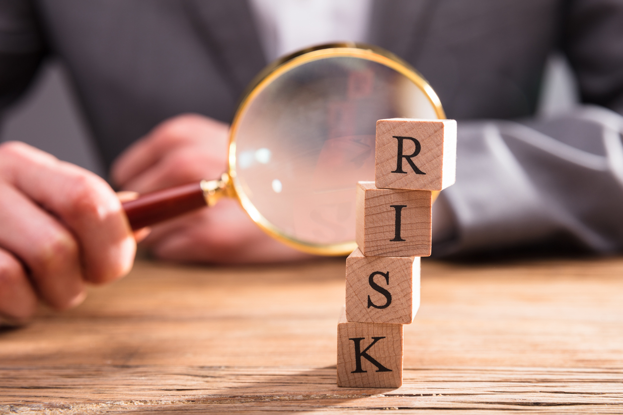 Close-up Of Wooden Blocks With Risk Word