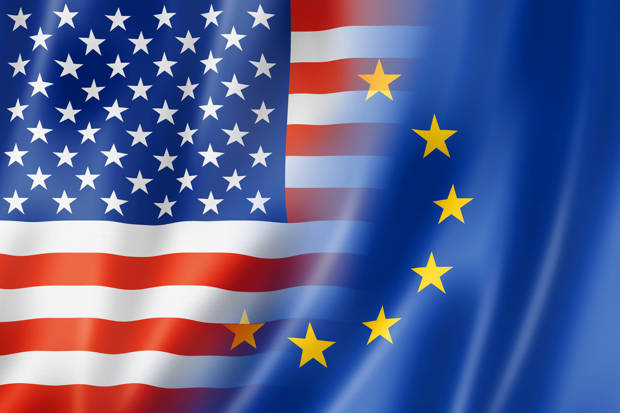 USA and Europe flag
