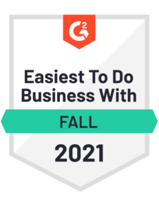 G2 Fall 2021 Easiest To Do Business With Badge