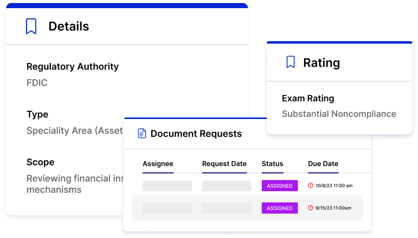 Proactively Prepare for Regulatory Exam Requirements from Authorities Like FINRA, SEC, NCUA, OOC, and More