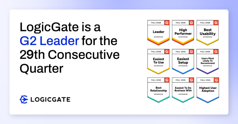 LogicGate named a G2 Leader 29 Quarters in a Row.