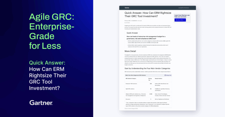 Garter Quick Answer How Can ERM Rightsize Their GRC Tool