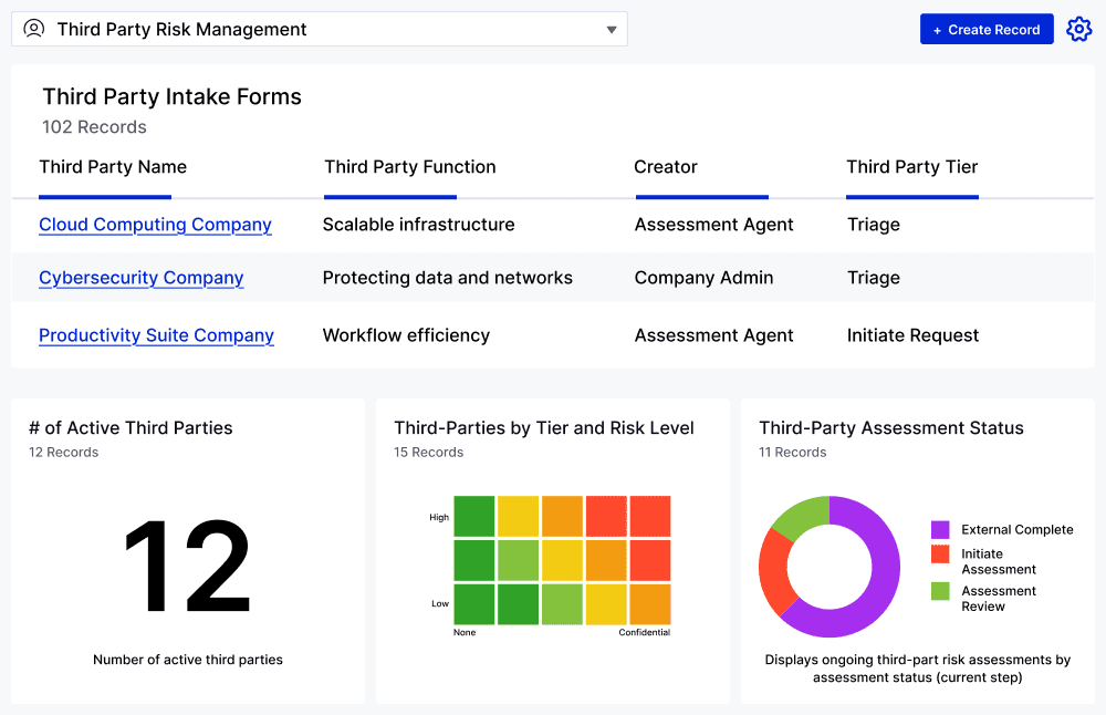 Third Party Risk Management Application
